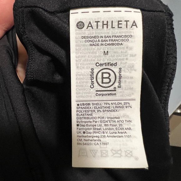 Awesome Black Athleta Tankini Top Mediumm - Picture 6 of 6